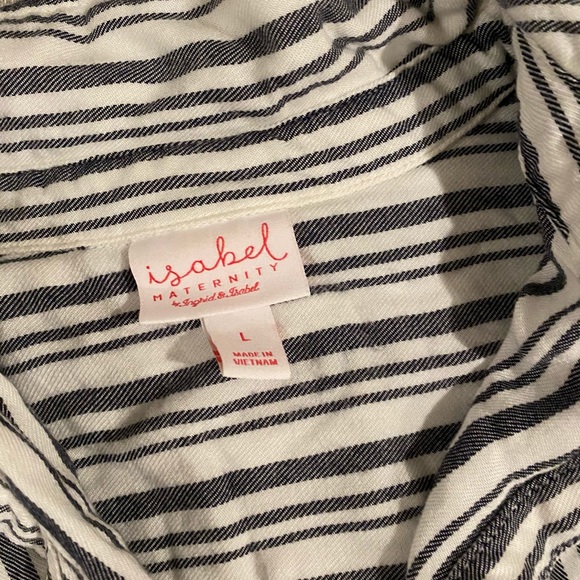 Isabel belted maternity button down - Picture 2 of 2